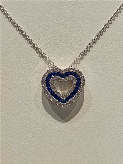 Collana Davite & Delucchi Donna in Oro bianco Zaffiro 0.3 Ct CLN010542ZFS - CLN010542ZFS